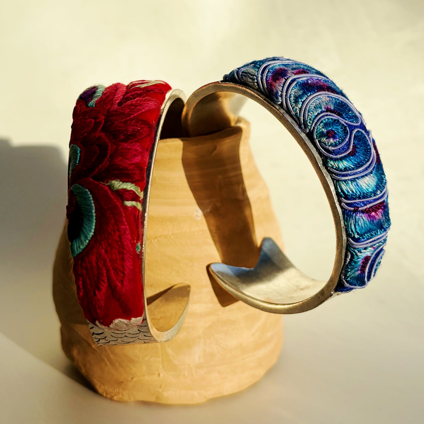 Vintage Fish Motif Miao Silver Cuff