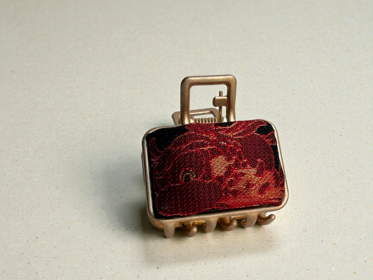 Brocade Gold Tone Hair Claw Clip